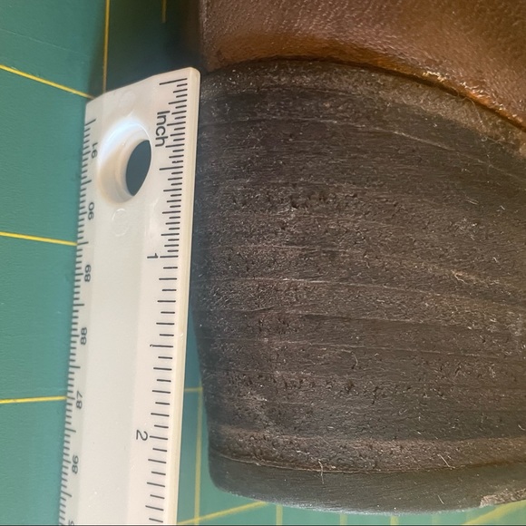 Leather Made in Italy Block Heel Flat Round Rivet Detail Inside Zip Ankle Boot - Picture 16 of 16